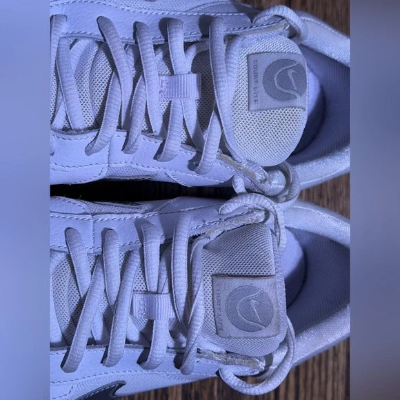 Nike Court Zoom Lite 3 Shoes White and Silver Sz 8 - Picture 3 of 7